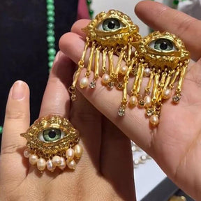 'I Am Watching You' Evil Eye Earrings - zuzumia