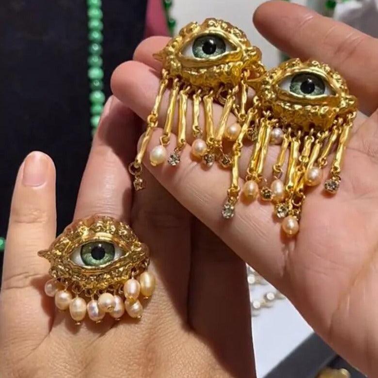 'I Am Watching You' Evil Eye Earrings - zuzumia