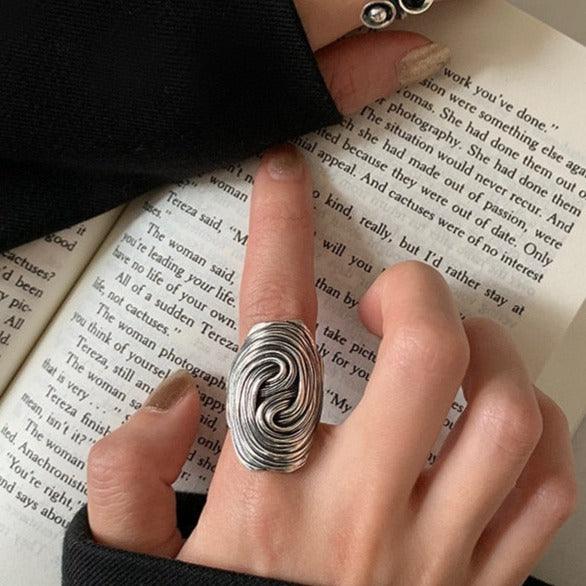Fingerprint Irregular Ring - zuzumia