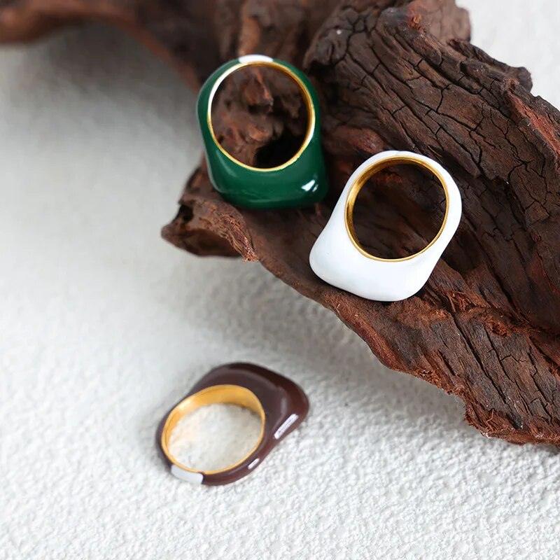 Retro Enamel Ring - zuzumia