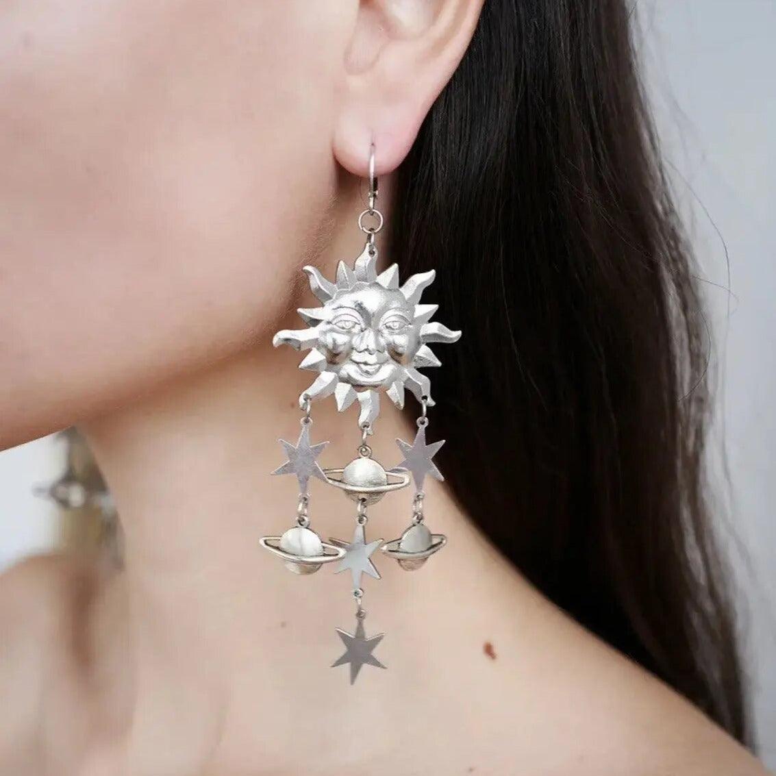 Sun Star Dangle Earrings - zuzumia