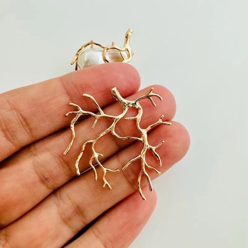 Coral Twig Branch Pendant Holder Necklace - Free Strawberry Quartz Included🎁