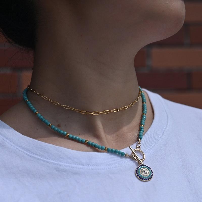 Evil Eye Lucky Charm Necklace - zuzumia
