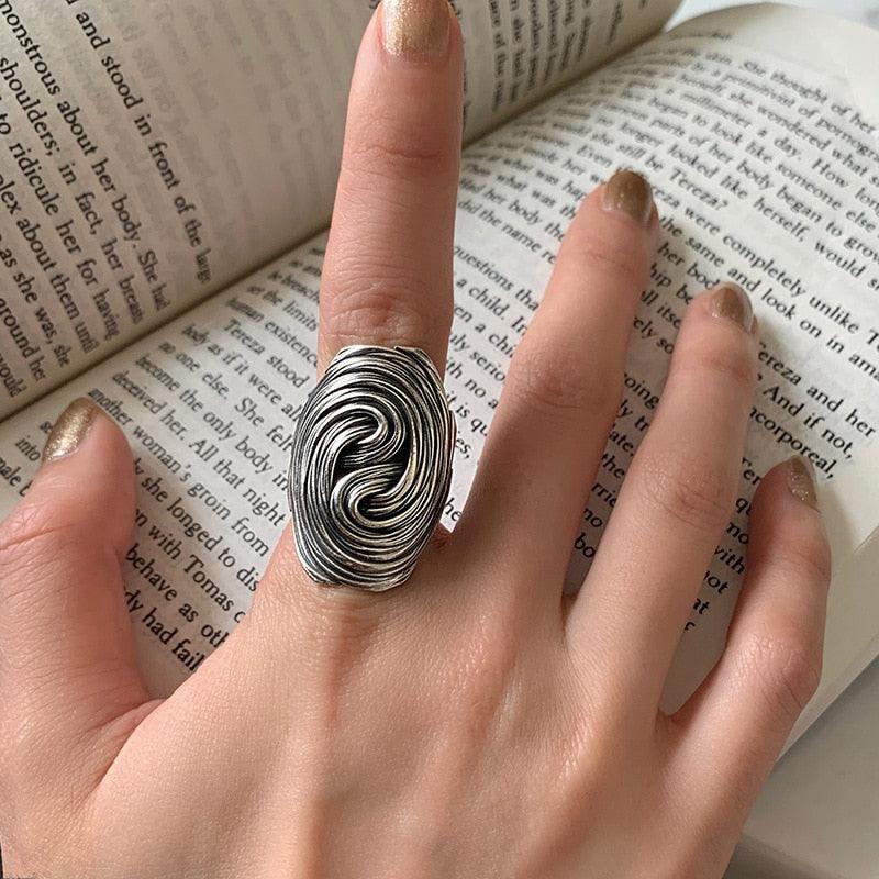 Fingerprint Irregular Ring - zuzumia