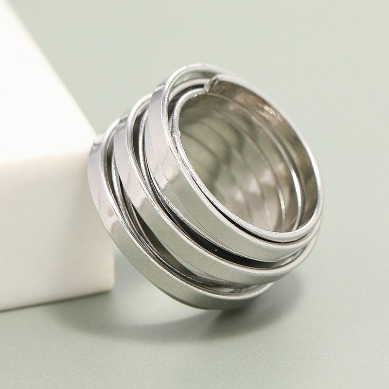 Multi-layer Wide Ring - zuzumia