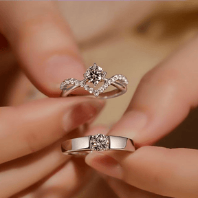 Elegant Zirconia Couple Rings