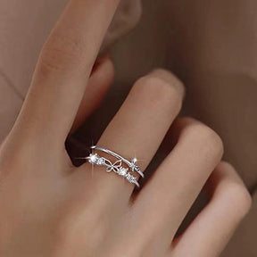 To My Daughter - Butterfly Rhinestone Ring - zuzumia