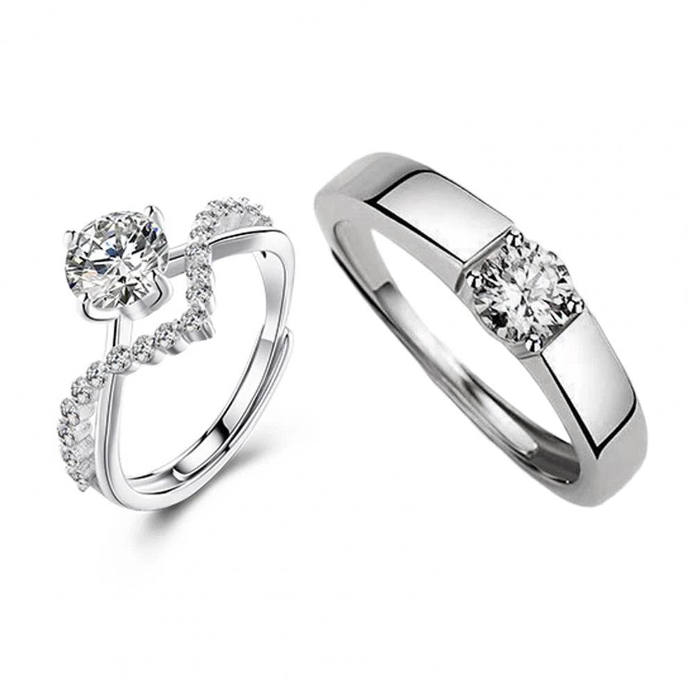 Elegant Zirconia Couple Rings