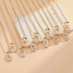 Birth Flower Necklace - zuzumia
