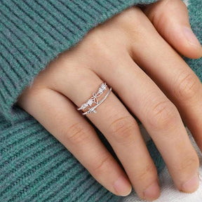 To My Daughter - Butterfly Rhinestone Ring - zuzumia