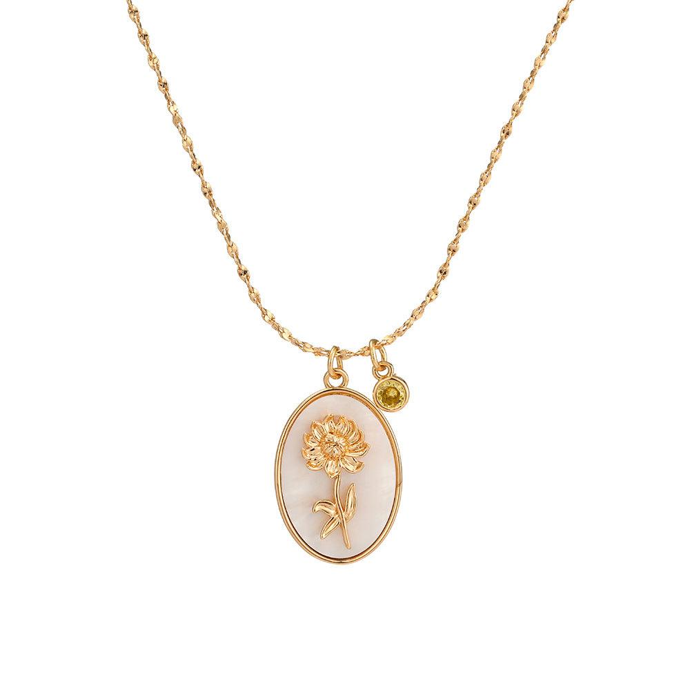 Birth Flower Necklace - zuzumia
