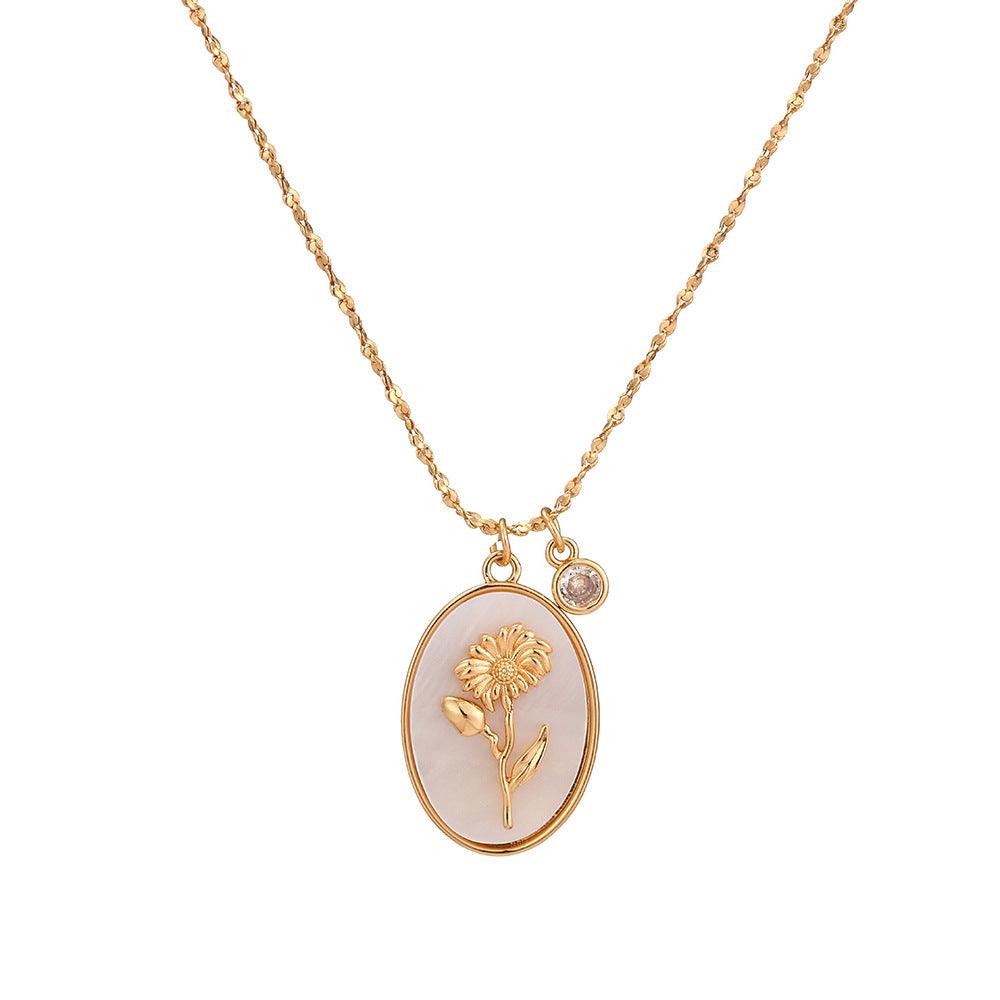 Birth Flower Necklace - zuzumia