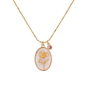 Birth Flower Necklace - zuzumia