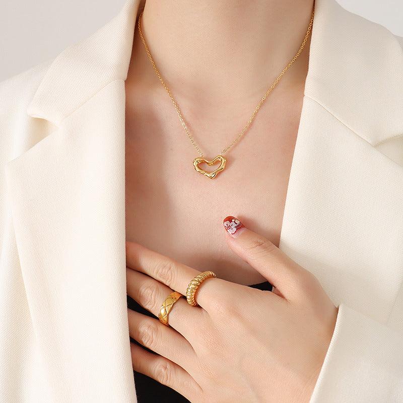 Heart Square Pendant Necklace - zuzumia