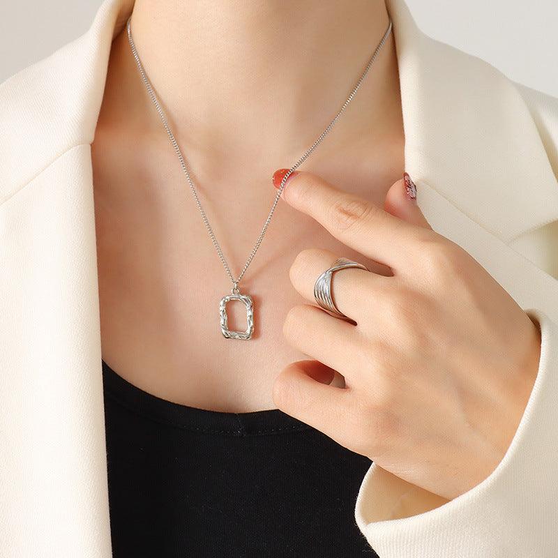 Heart Square Pendant Necklace - zuzumia