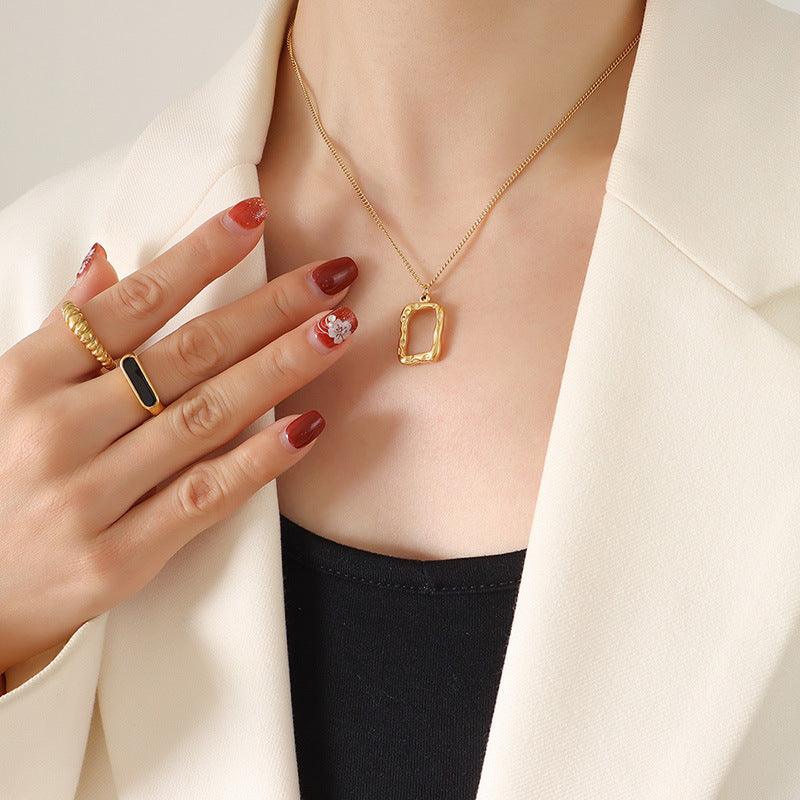 Heart Square Pendant Necklace - zuzumia