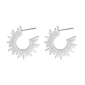 Sunflower Titanium Steel Earrings - zuzumia