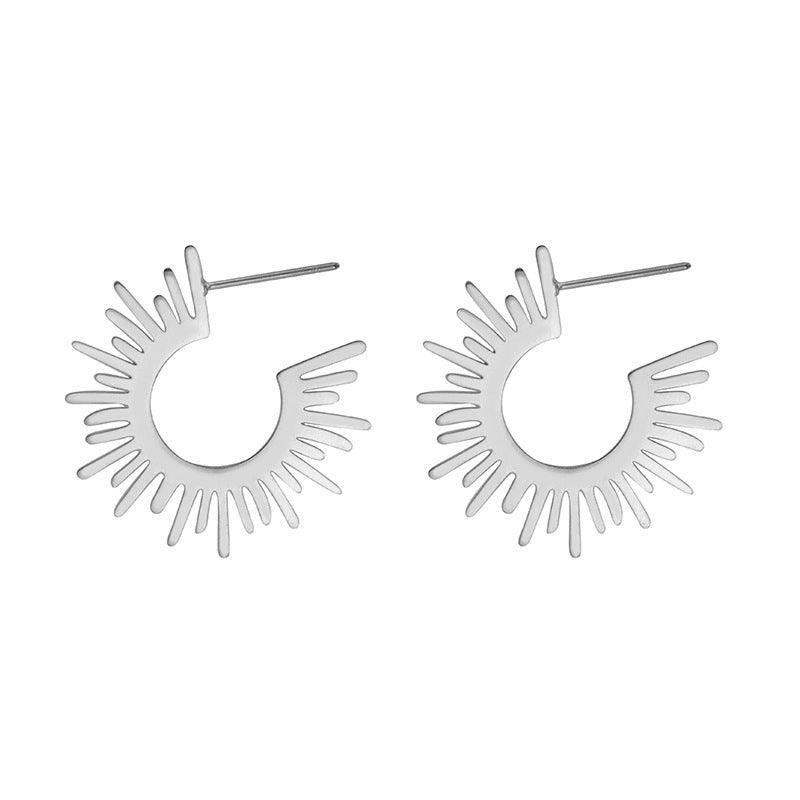 Sunflower Titanium Steel Earrings - zuzumia
