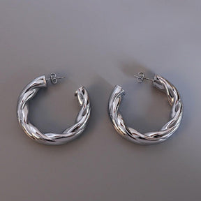 C-Shaped Round Earrings - zuzumia