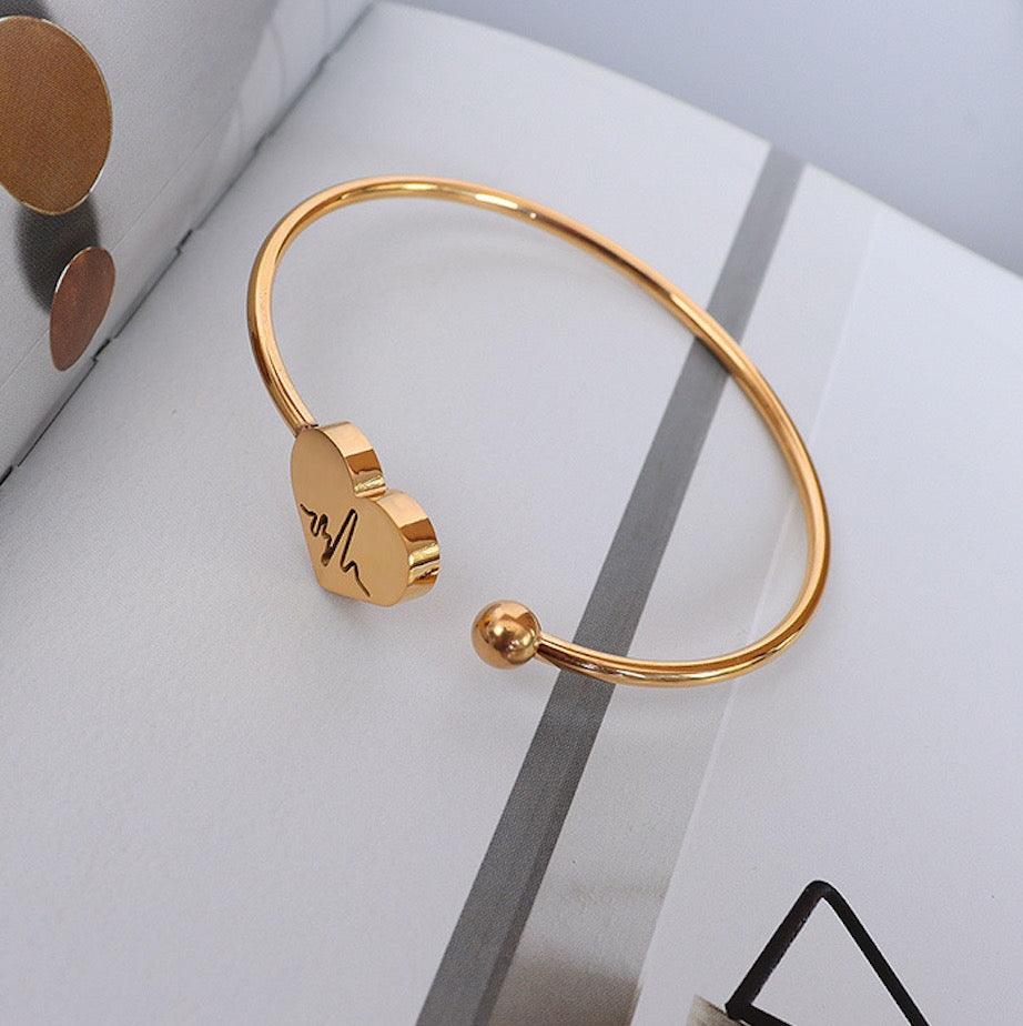 Electrocardiogram Charm Bracelet - zuzumia