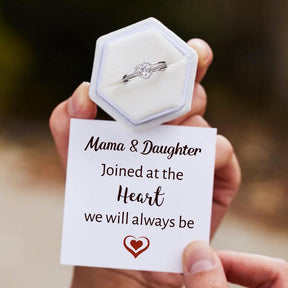 Mother&Daughter Layered Heart Ring