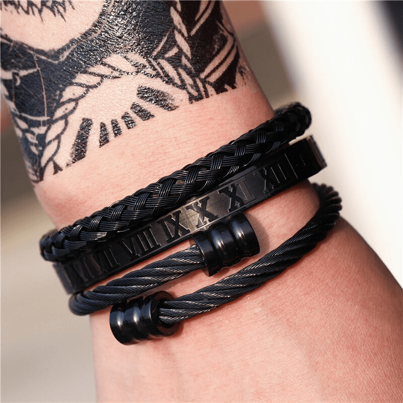 Titanium Steel Braided Bracelet (3PCS/Set)