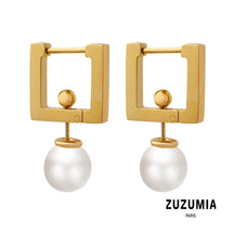 Square Pearl Earrings - zuzumia