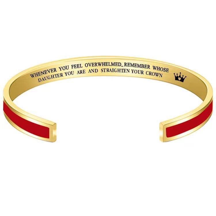 To My Daughter Multiple Color Bangle - zuzumia