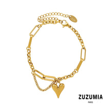 Heart Double Layered Bracelet&Necklace - zuzumia