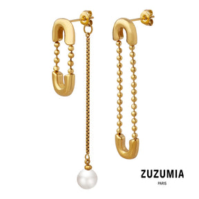 Asymmetric Tassel Long Chain Earrings - zuzumia