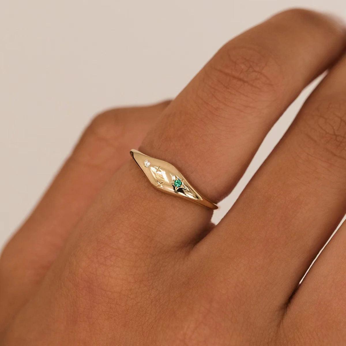 Starry Zodiac Diamond Ring