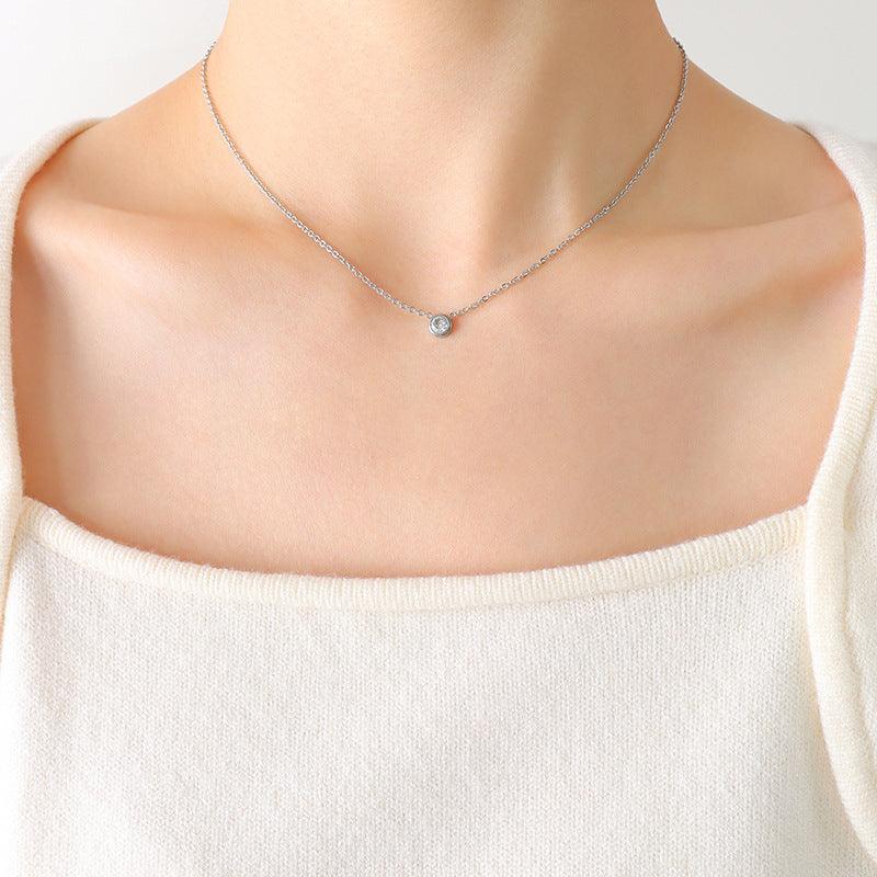 Sparkling Zircon Necklace - zuzumia