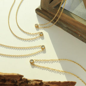 Sparkling Zircon Necklace - zuzumia