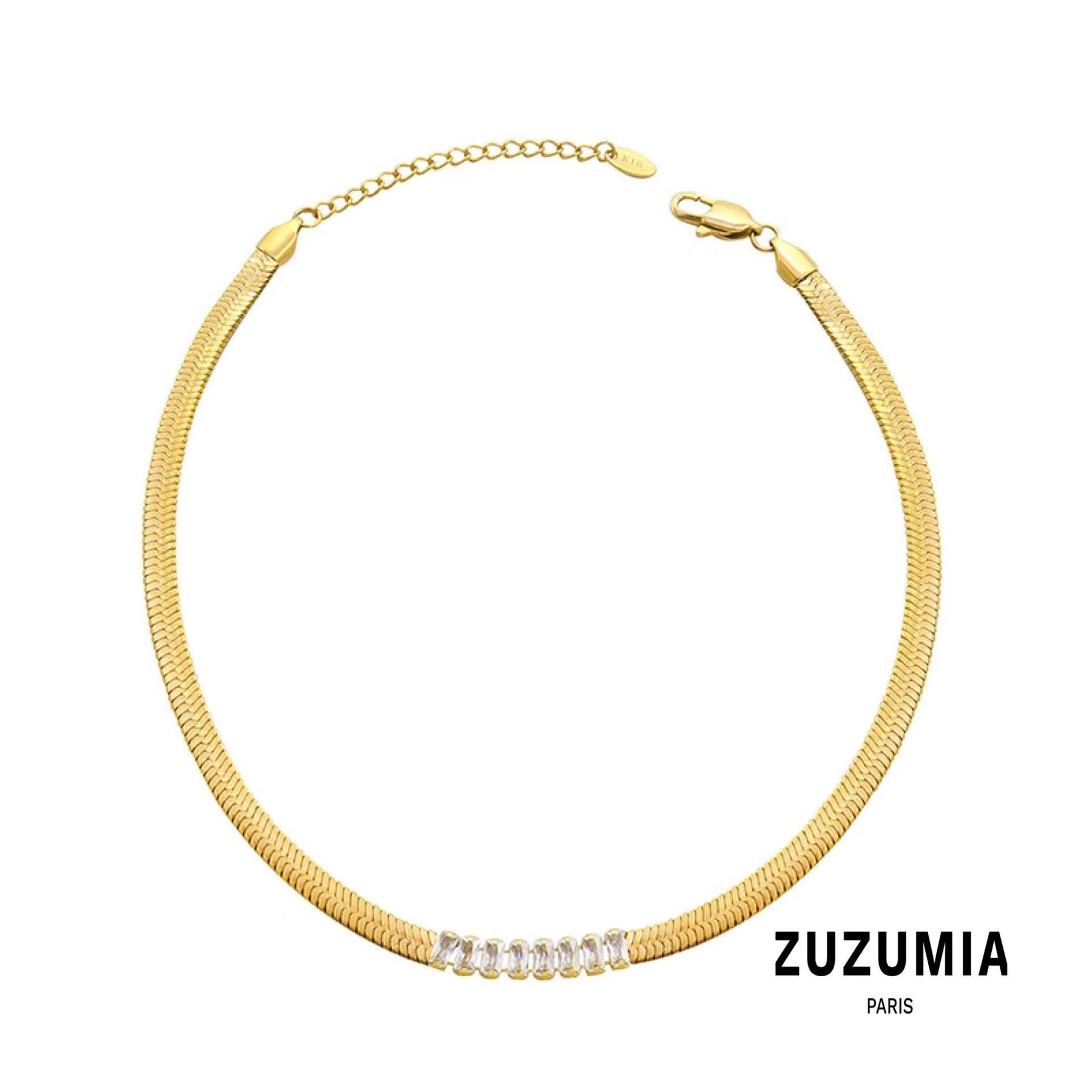 Zircon Choker Necklace Bracelet Set