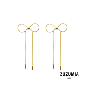 Bowknot long flowing Chain Earrings - zuzumia