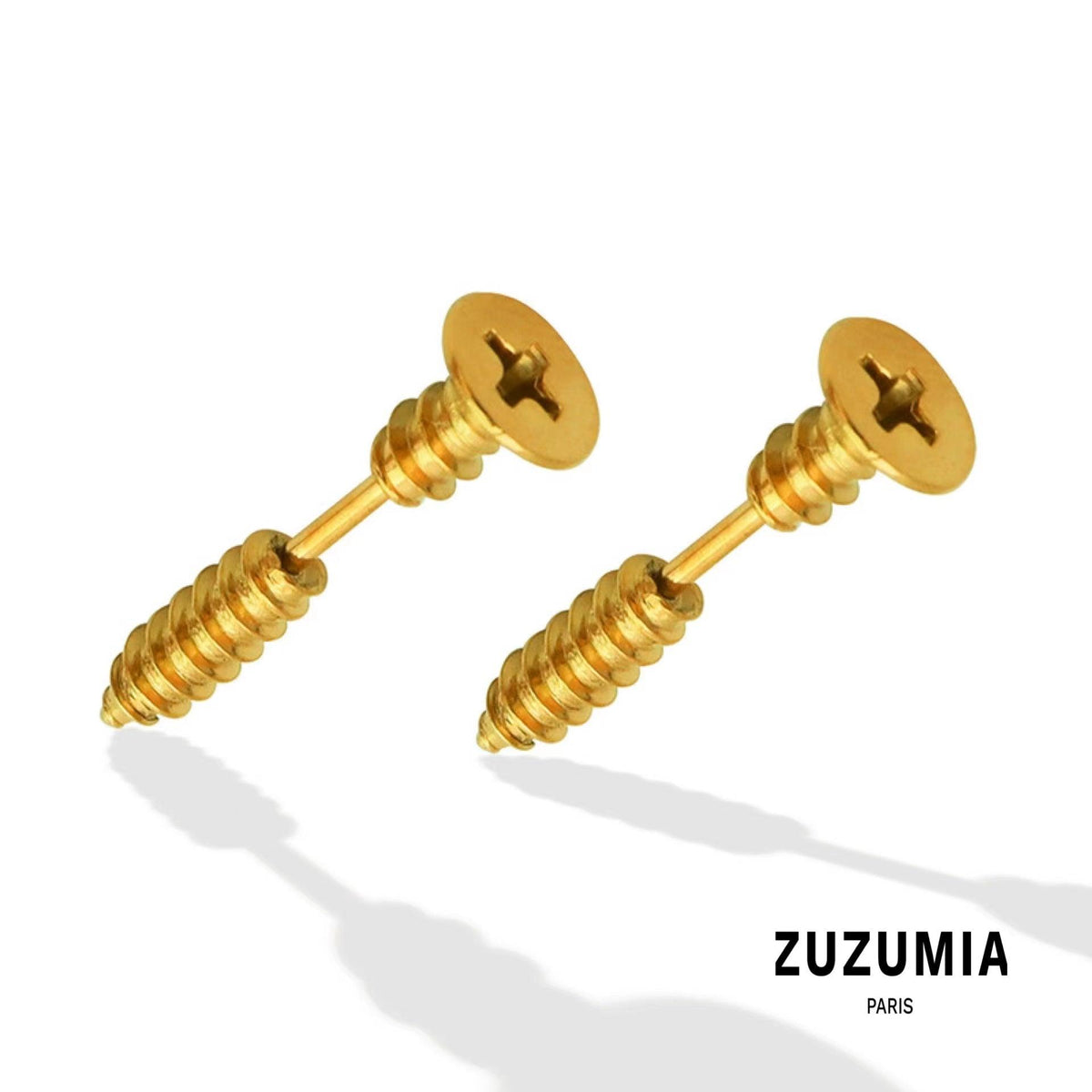 Screw Stud Earrings - zuzumia