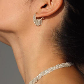 Fringe Tassel Earrings Rings - zuzumia