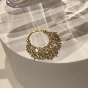 Fringe Tassel Earrings Rings - zuzumia