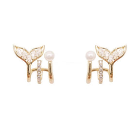 Mermaid Tail Pearl Ring & Earrings - zuzumia