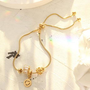 Heart Charms Adjustable Bracelet - zuzumia