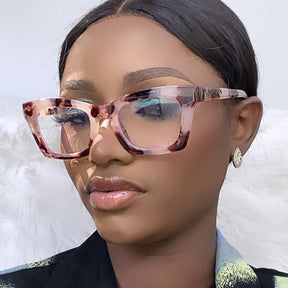 Fashion Square Transparent Eyeglasses - zuzumia