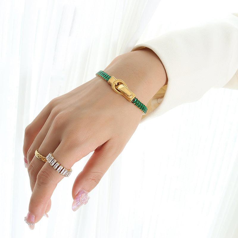 Shiny Colorful Zircon Bracelet - zuzumia