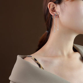 Bowknot long flowing Chain Earrings - zuzumia