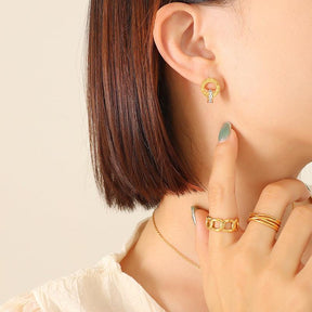 Double Rings Classic Necklace & Earrings - zuzumia