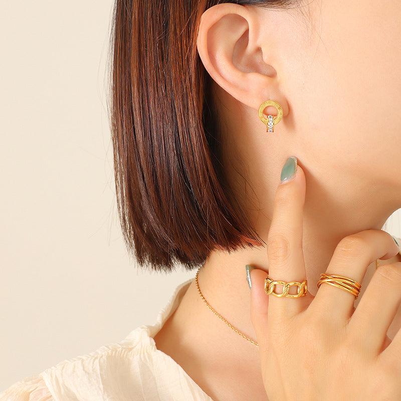 Double Rings Classic Necklace & Earrings - zuzumia