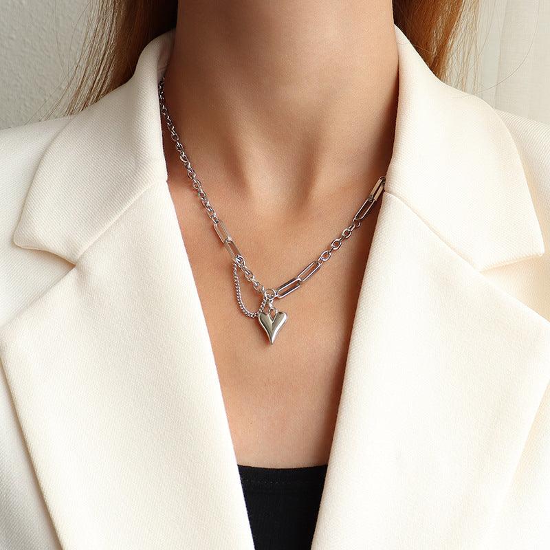 Heart Double Layered Bracelet&Necklace - zuzumia