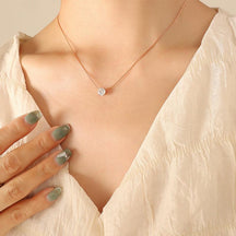 Shine Crystal Zircon Necklace - zuzumia