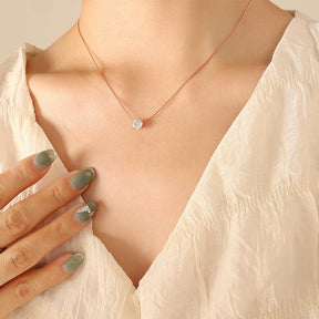 Shine Crystal Zircon Necklace - zuzumia