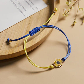 Handmade Sunflower Braided Bracelet