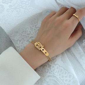 Watch Clasp Gold Bracelet - zuzumia